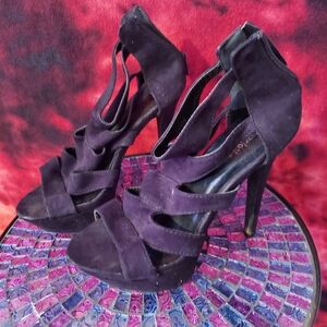 Elegant Black Velvet High Heels